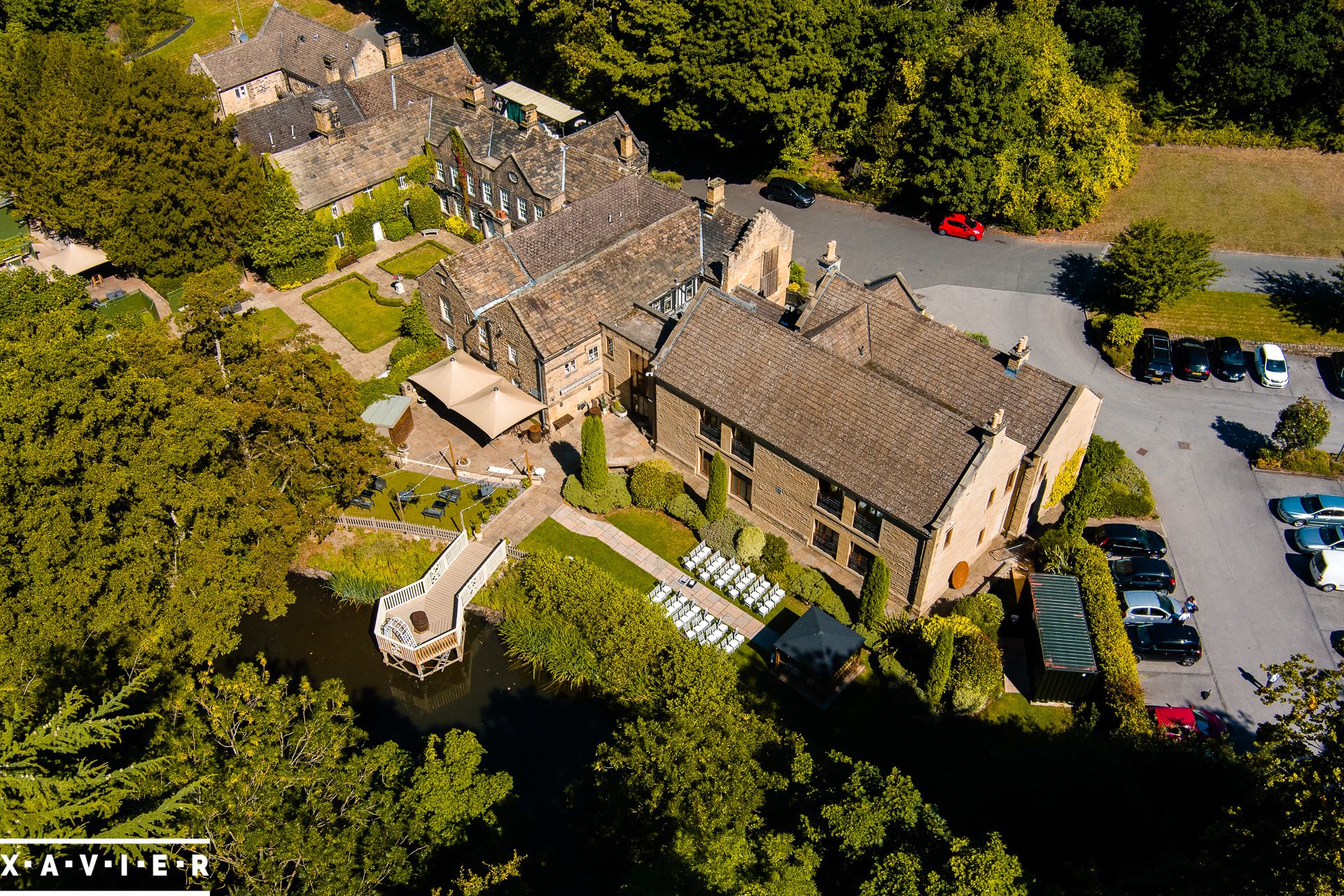 ariel view of whitley hall hotel