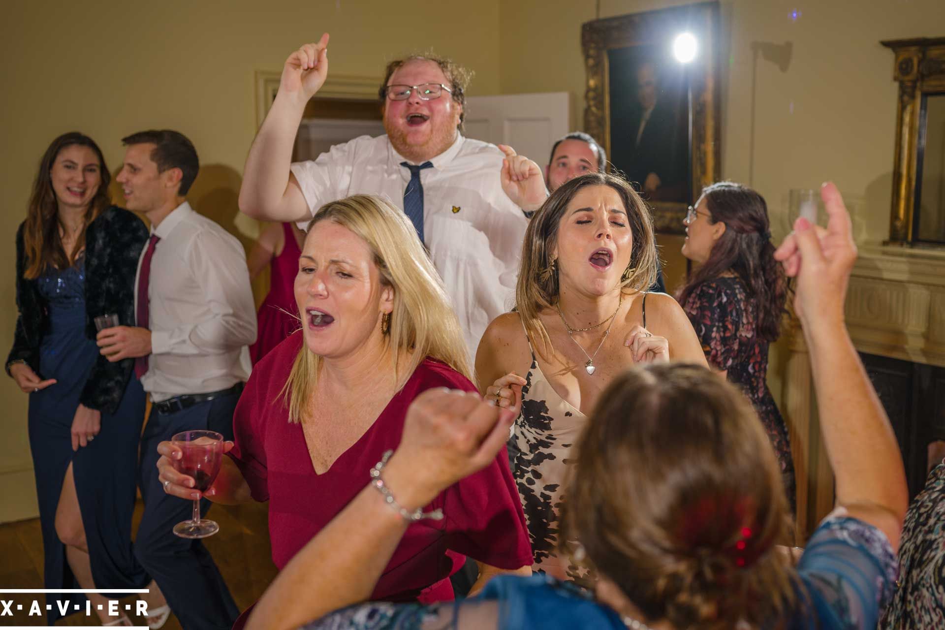 Guests dancing during the evening reception