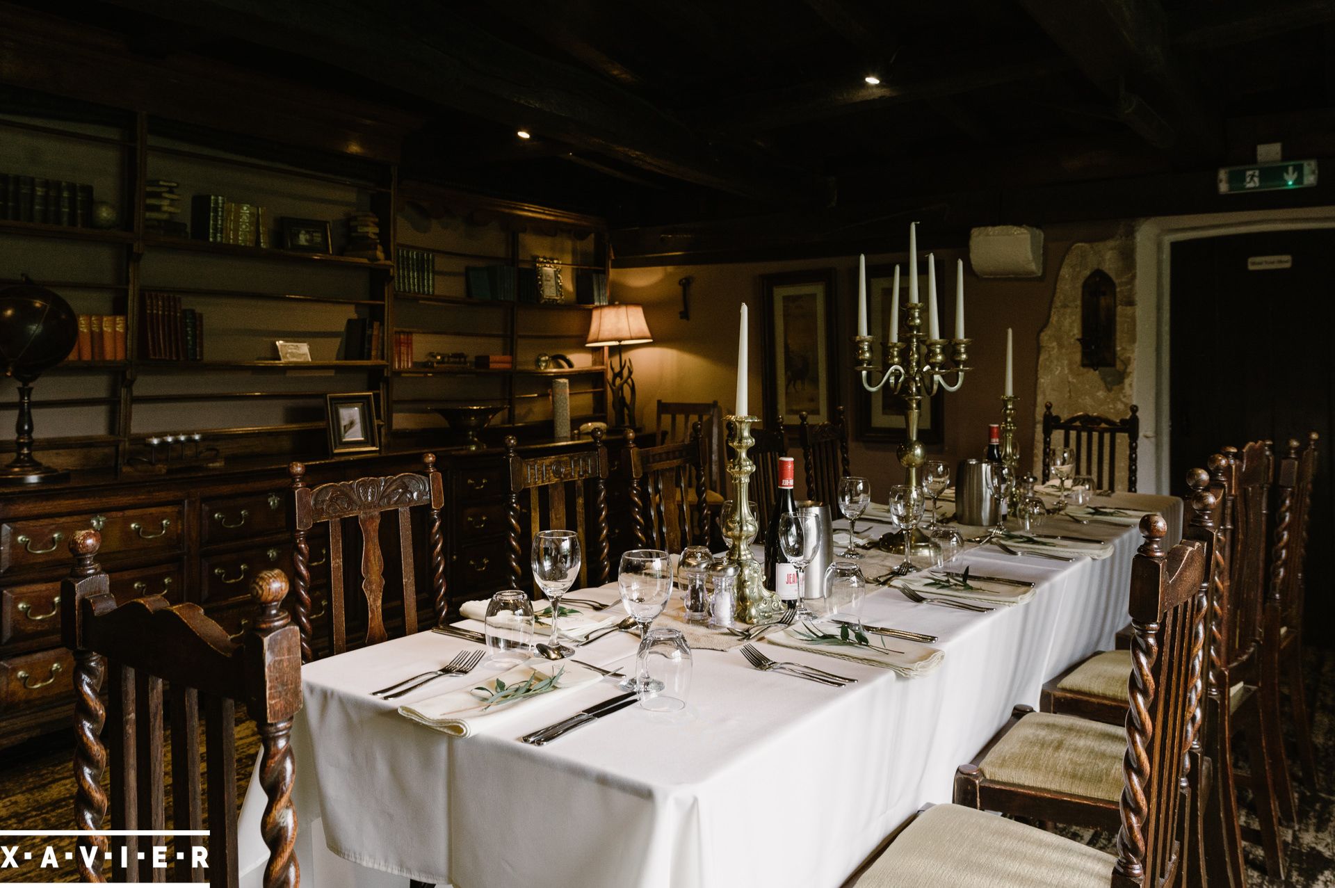 view of wedding breakfast table