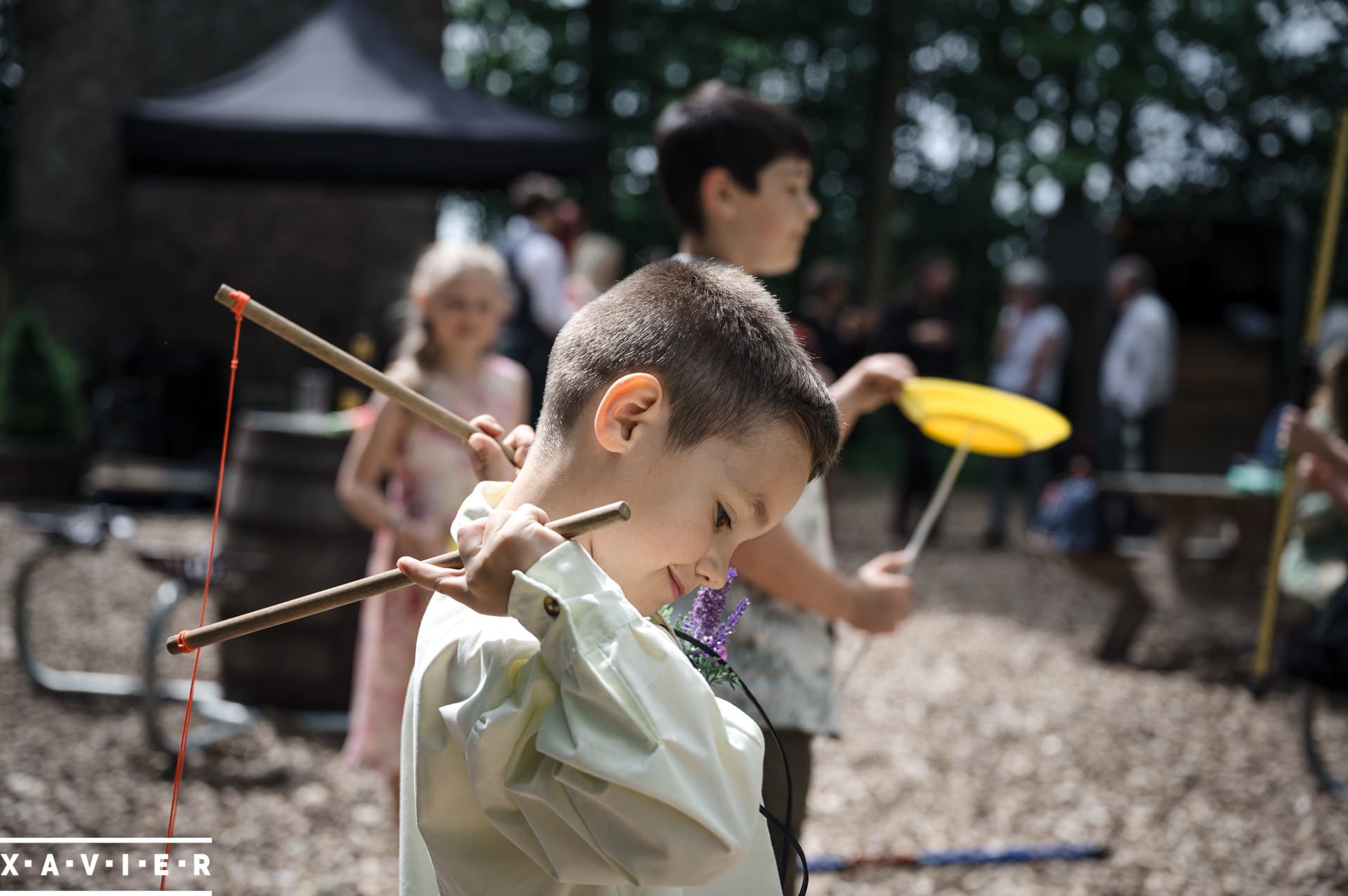 wedding guest practices circus skills