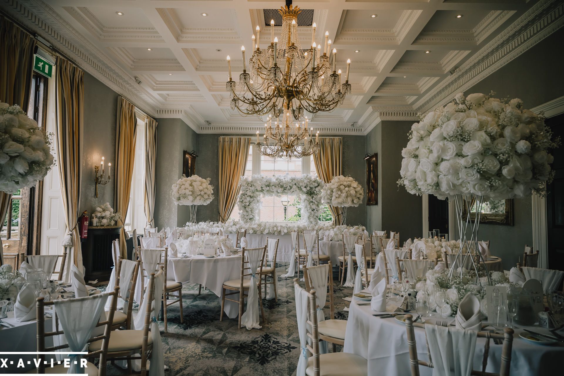 interior photo of wedding breakfast room