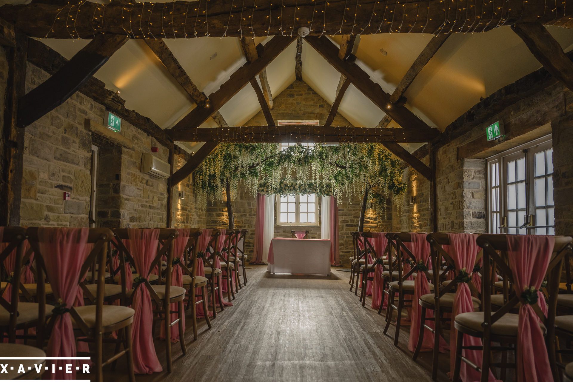 Empty wedding barn at Tankersley Manor, Barnsley