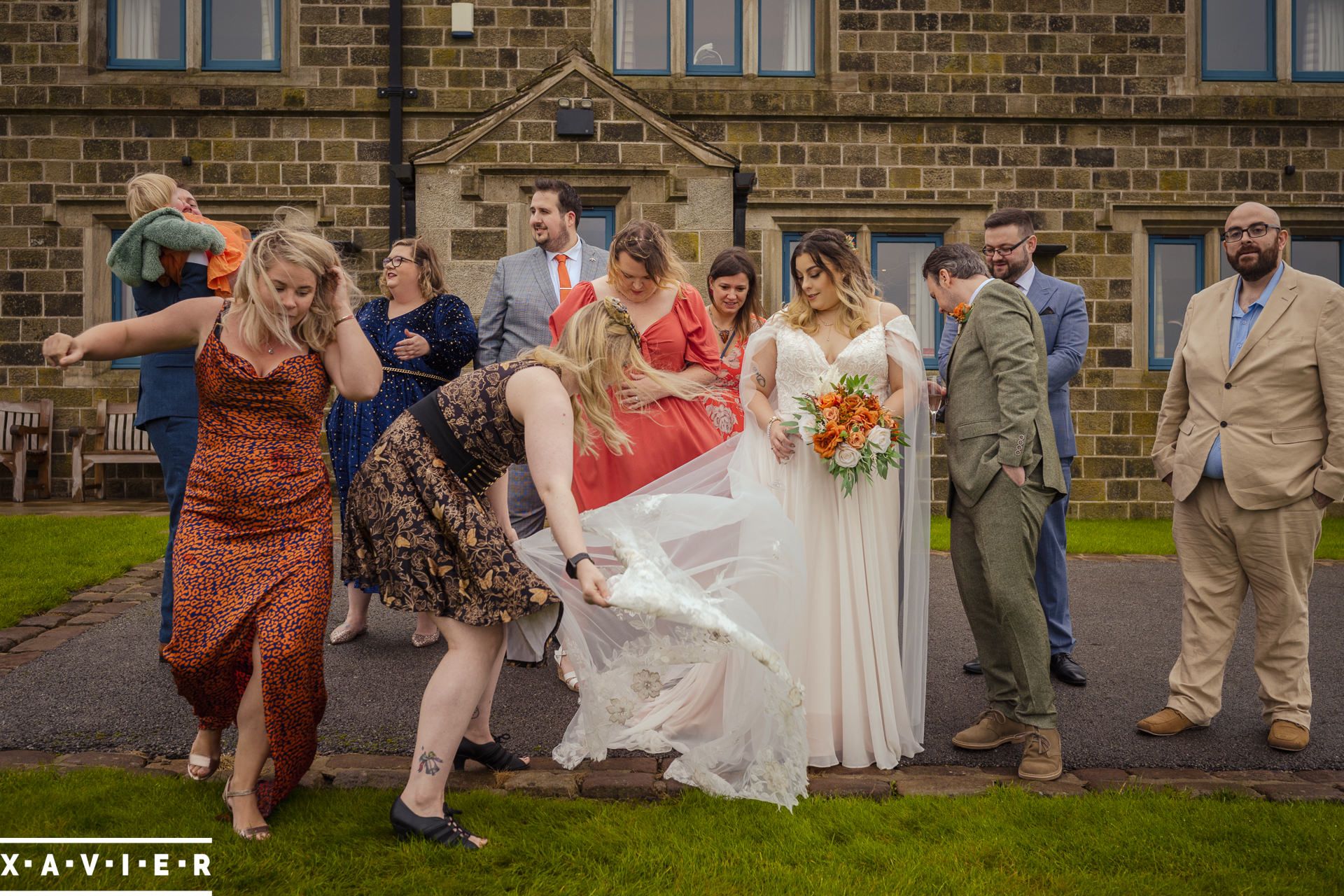 family getting ready for their photo